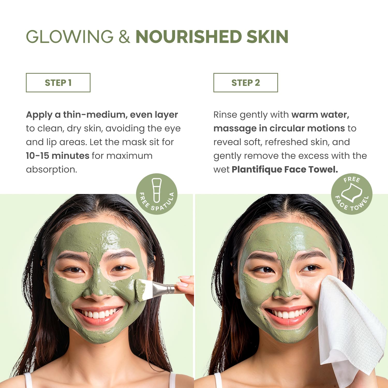 PLANTIFIQUE Korean Clay Mask for Pore Cleansing, Face Masks Skincare 3.88oz