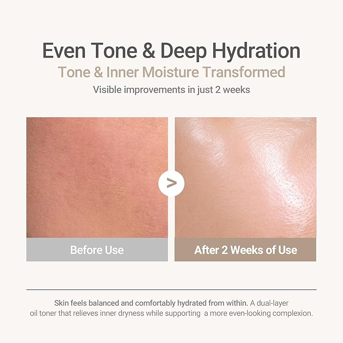 HAYEJIN RiceFila Oil Toner - 2-in-1 Moisturizing & Hydrating Rice Bran Milky Face Toner Cream for Glass Skin with Niacinamide, Hyaluronic Acids & Peptides - Vegan Korean Skin Care 5.07 fl oz