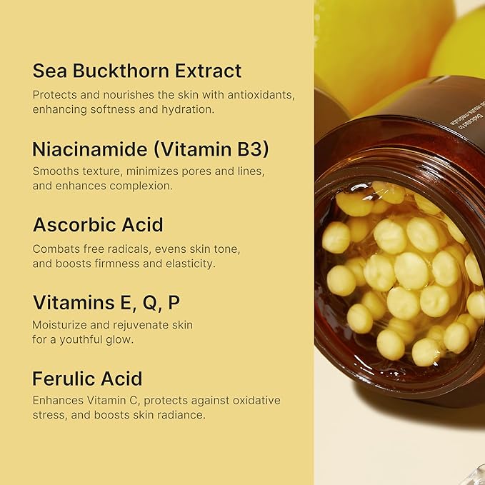 medicube Capsule Cream with Deep Vitamin C | Liposome Vitamin C Golden Capsule for Radiance & Firm-Looking Skin | Hydrating Glow Gel Texture | Korean Skincare, 1.94 oz