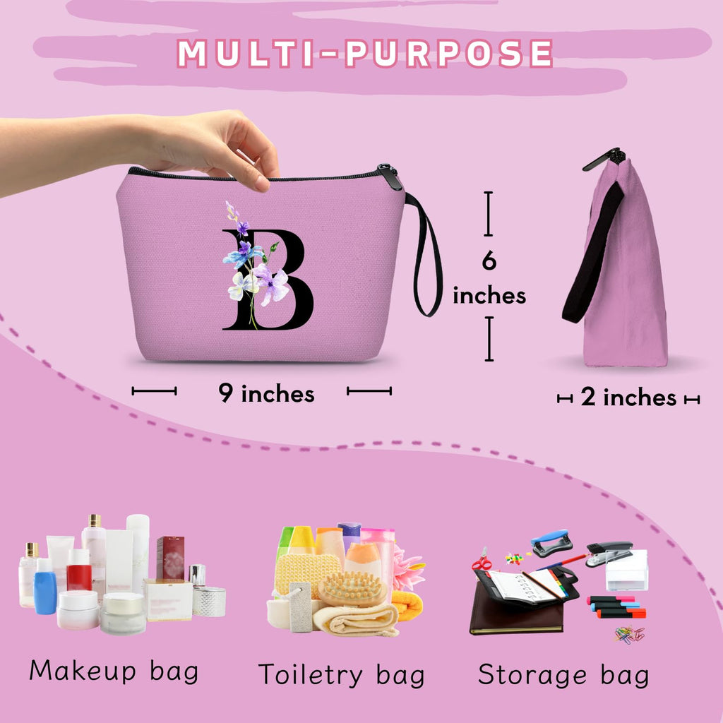 Birthday Inspirational Bridesmaid Proposal Team Small Gifts for Women Mom Aunt Teacher Sister Coworkers Makeup Cosmetic Bag Travel with Mirror Mothers Day Christmas Graduation B