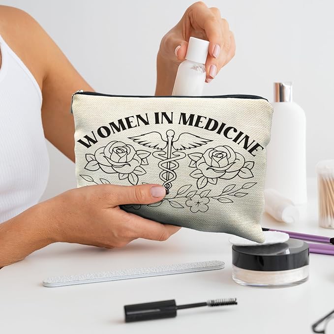 RYYCDOI pharmacist gifts for women, women in medicine makeup bag, pharmacy gifts for coworkers, pharmacy technician gifts, medicine women cosmetic bag makeup pouch