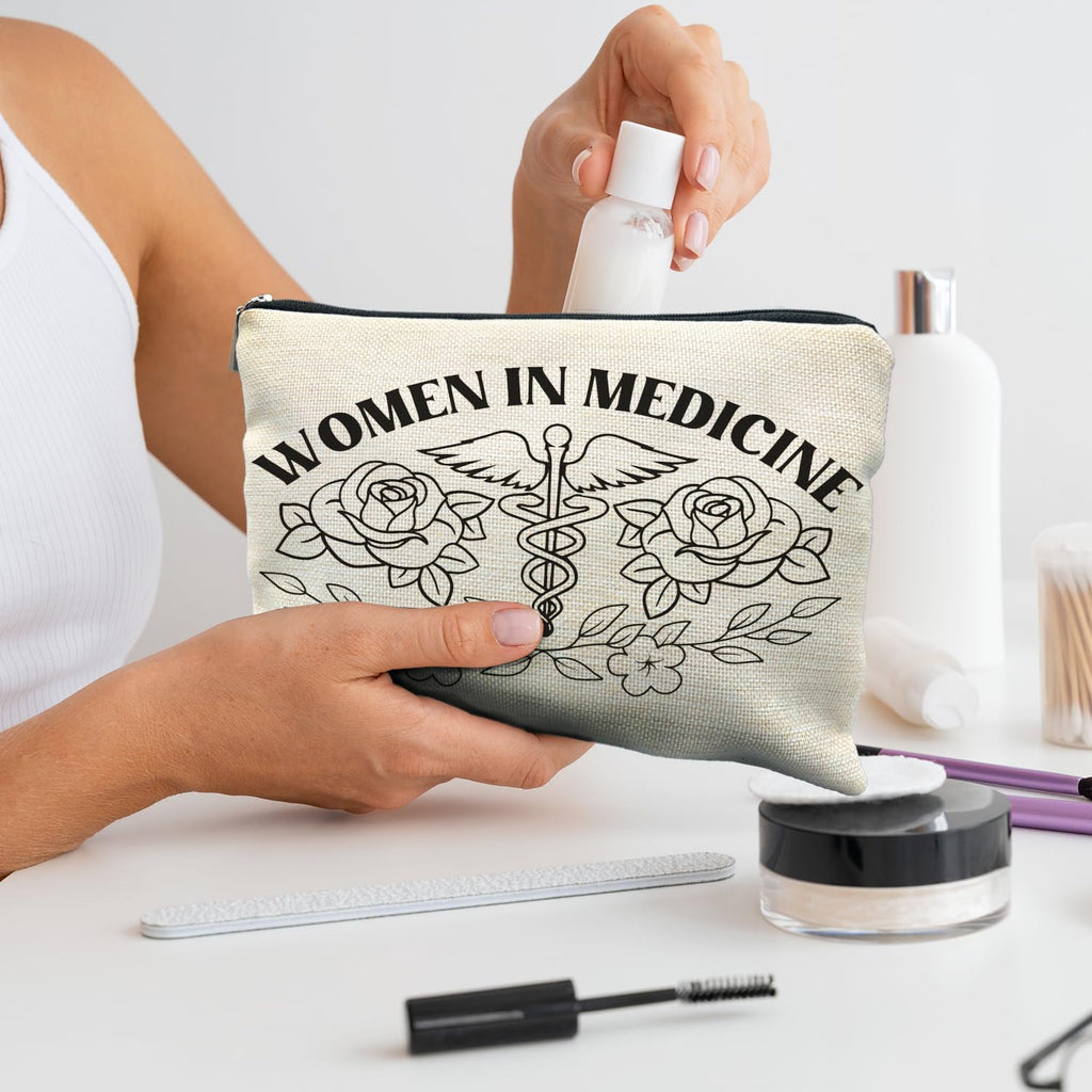RYYCDOI pharmacist gifts for women, women in medicine makeup bag, pharmacy gifts for coworkers, pharmacy technician gifts, medicine women cosmetic bag makeup pouch