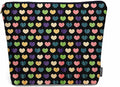 Kalygon Makeup Bag Heart Makeup Bags For Purse Pouch, Colorful Love Hearts Travel Toiletry Bag Cosmetic Bag Makeup Bags Flax Makeup Organizer Bag Pencil Pouch For Man Woman