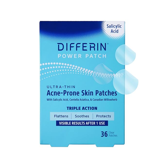 Differin Acne Treatment Pimple Patches, Salicylic Acid & Centella, 36 ct