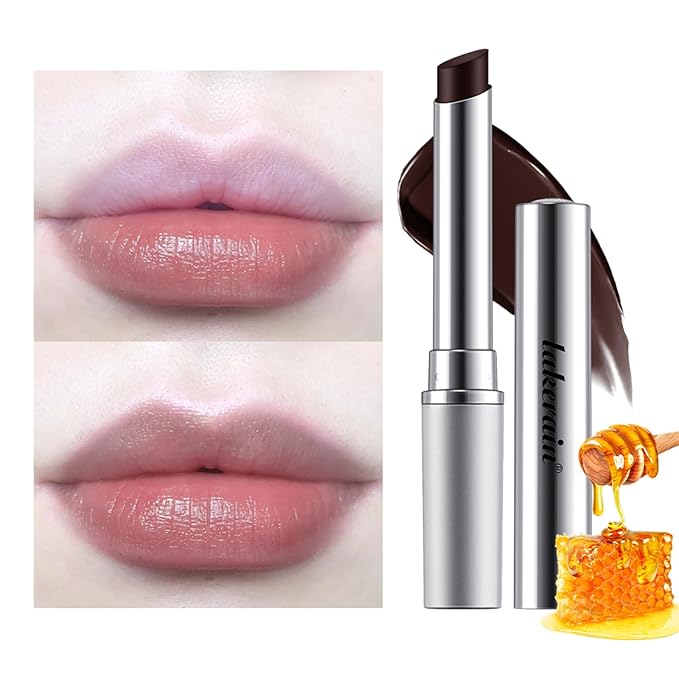 BAISEN DIARY 2PCS Honey Lipstick Tinted Lip Balm - Sheer Hydrating Lipstick for All Skin Tones - Moisturizing Lip Color, Nourishing Lip Balm with a Hint of Natural Black Cherry Tint