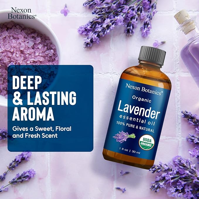 Organic Lavender Essential Oil 30 ml - 100% Natural & Hexane Free Formula