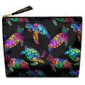 GEGEPINK Cute Makeup Bag for Purse Waterproof Cosmetic Bags for Women Funny Smooth Zipper Travel Toiletry Pouch 10X8 Inches-Rainbow Turtle Makeup pouch