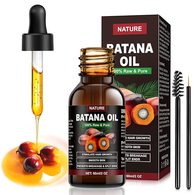 XLFWSN Batana Oil for Hair Growth - Organic, Unscented, Clear Oil for All Hair Types - Enhances Radiance & Nourishment