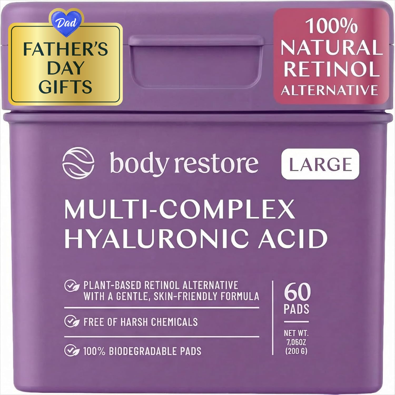 Body Restore Bakuchiol Retinol Alternative Toner Pads, Niacinamide 60 Ct