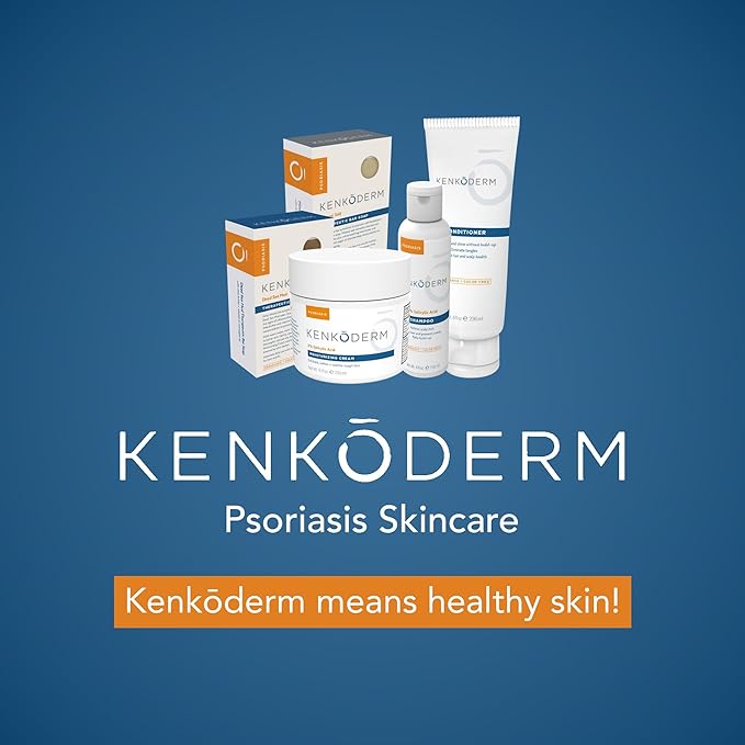 Kenkoderm Conditioner for Sensitive Hair & Skin with 3 Percent Salicylic Acid, Anti-Dandruff Deep Moisturizer for Itchy or Dry Scalp Relief, Color & Fragrance Free, 8-Ounce Tube