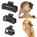 Shinowa 3 Pack Hair Claw Clips, Square Claw Hair Clips for Women Girls