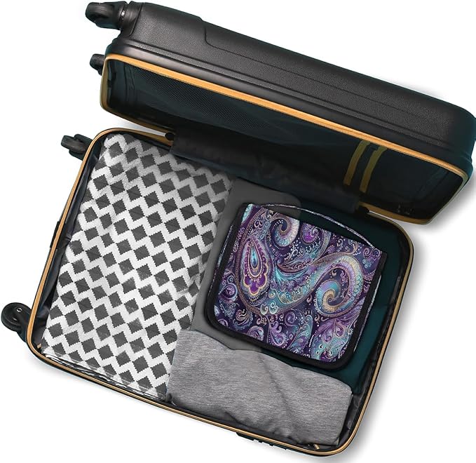 Paisley Travel Toiletry Bag Women Men Hanging Cosmetic Organizer Portable