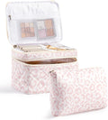 HBselect 2Pcs Travel Makeup Bag Large Quilted Cosmetic Bag Make up Bag