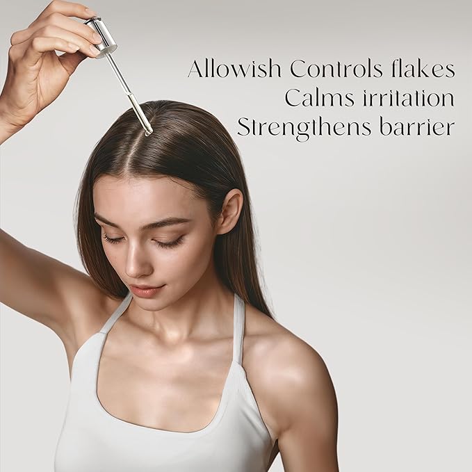 ALLOWISH Lemon Grapefruit Scalp Serum 95ml | Dandruff & Itch Relief | Zinc Ferment Strengthen Barrier | Plant-Based Refreshing Treatment、Scalp Serum for Itchy Dry Scalp for Women