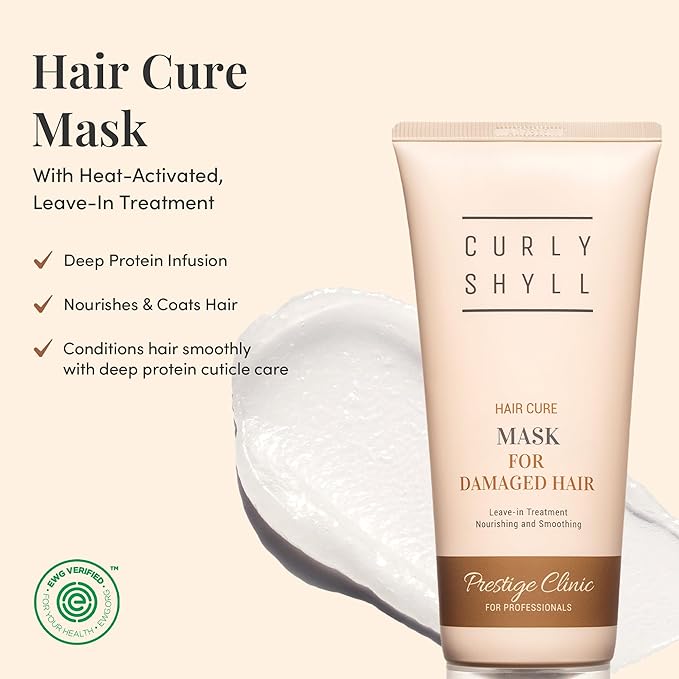 CURLYSHYLL Hair Cure Mask, Leave-In Treatment for Dry, Damaged Hair, 200ml