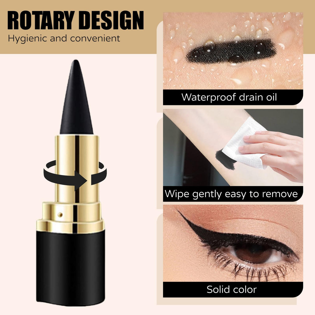 Go Ho Black and Brown Gel Eyeliner Stick,Black Eye Liner Halloween Makeup, Soft and Smooth Eyeliner Makeup for Women,Easy Apply and Remove