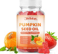 Mchokuu Pumpkin Seed Oil Supplement Gummies with Saw Palmetto for Hair Growth & Skin Health Support, High Pure Extract for Women & Men Extra Strength Pumpkin Seed, Strawberry Flavor, 60 Count