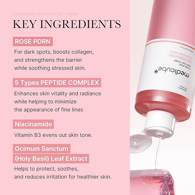 medicube PDRN Toner Rose PDRN Peptide Toner