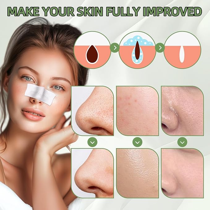 Eveellyn Blackhead Remover Mask 30g, Nose Pore Strips 60 pcs, Deep Cleansing Pore Strips for Blackheads，Tighten Pores for All Skin Type, Removes Impurities and Excess Oil, for Women and Men