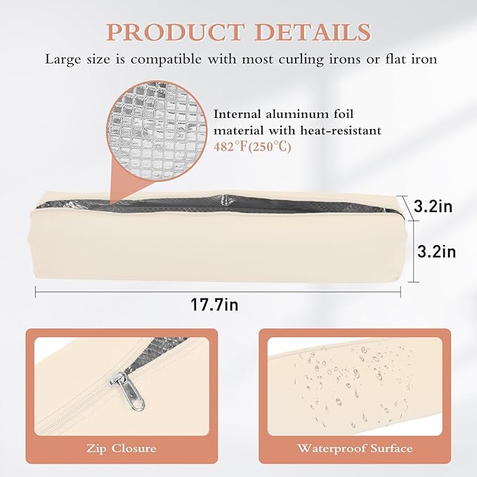 Suafrnut Professional Heat Resistant Hot Hair Tools Organizer Bag