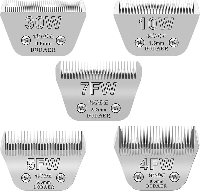 Dog Grooming Wide Blade Set,Compatible with Andis,Oster,Wahl KM10 Clipper