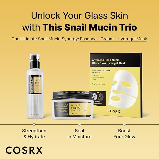 COSRX Snail Mucin 96% Repairing Serum for Sooothing & Hydrating 3.38 oz.