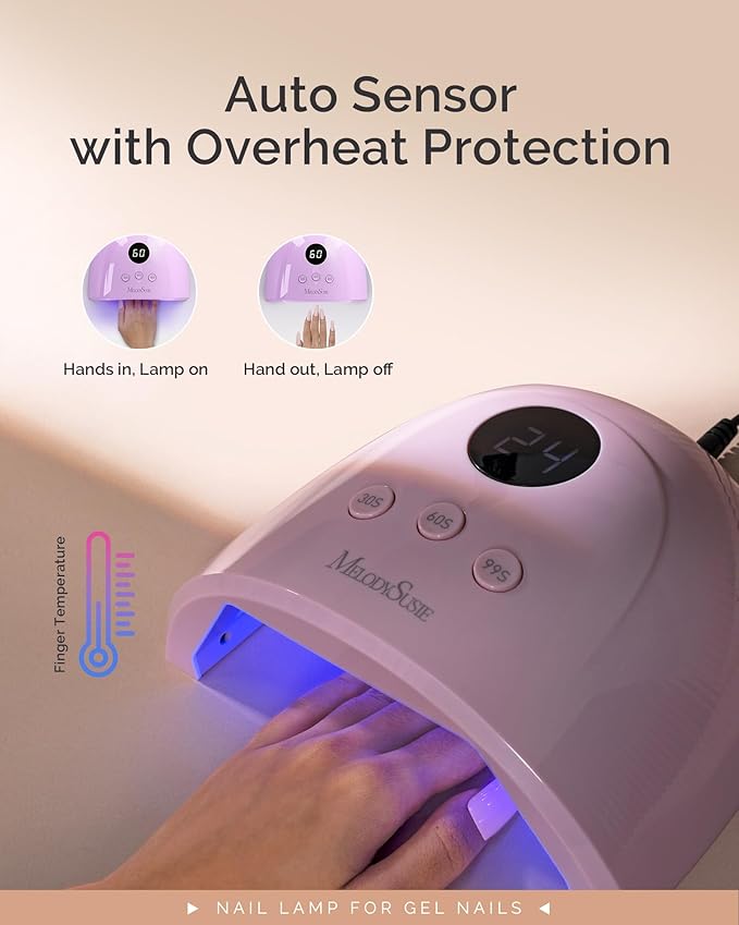 MelodySusie UV Nail Lamp P-Plus30F for Fast Curing Gel Nail Polish