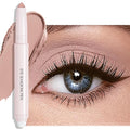 Wugbc Eyeshadow Stick, Putty Matte Cream Eyeshadow Long-Lasting Crease-Proof Eye Shadow Eyeliner Pencil High Pigmented Neutral Highlighter Makeup Crayon with Blending Brush & Built-in Sharpener