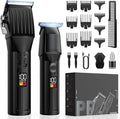 Professional Hair Clippers for Men Beard Trimmers Kit Zero Gapped Haircut Grooming Shaver Gift for Men Women Barber Kids (Black)