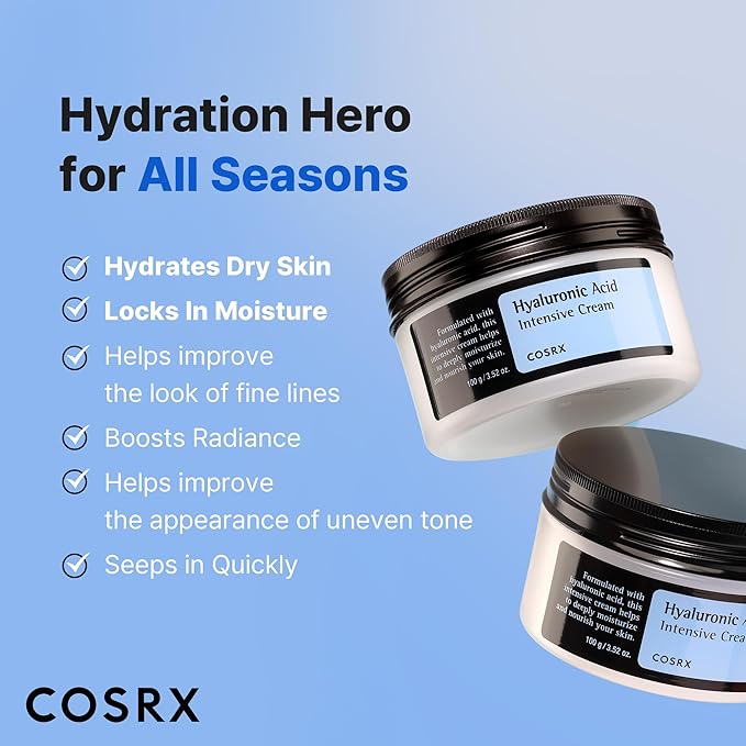 COSRX Hyaluronic Acid Cream, Daily Moisturizer for Sensitive Skin, 3.52 oz