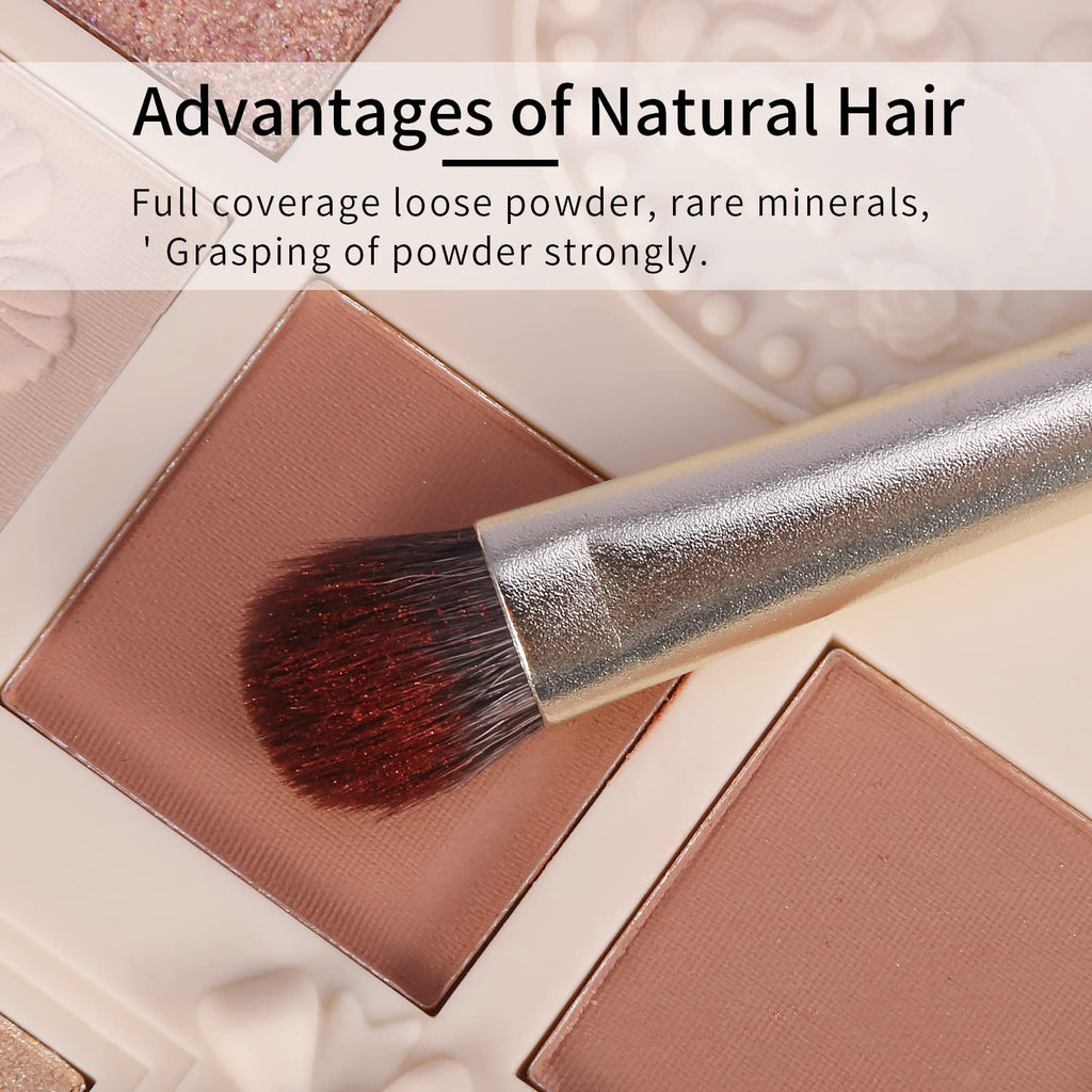 ENZO KEN Natural Goat Hair Eye Shadow Brush, Large Smudge Eyeshadow Brush, Shader Eye Shadow Brushes, Eye Shader Brush, Single Eyeshadow Brushes, Eyeshadow Blending Brush, Single Makeup Brushes. E203L