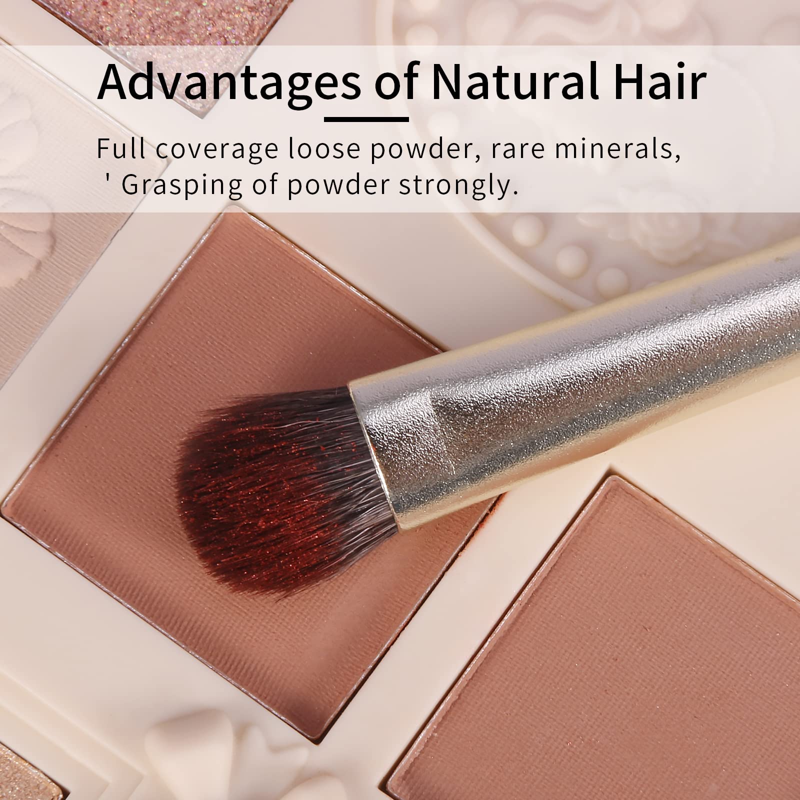ENZO KEN Natural Goat Hair Eye Shadow Brush, Large Smudge Eyeshadow Brush, Shader Eye Shadow Brushes, Eye Shader Brush, Single Eyeshadow Brushes, Eyeshadow Blending Brush, Single Makeup Brushes. E203L