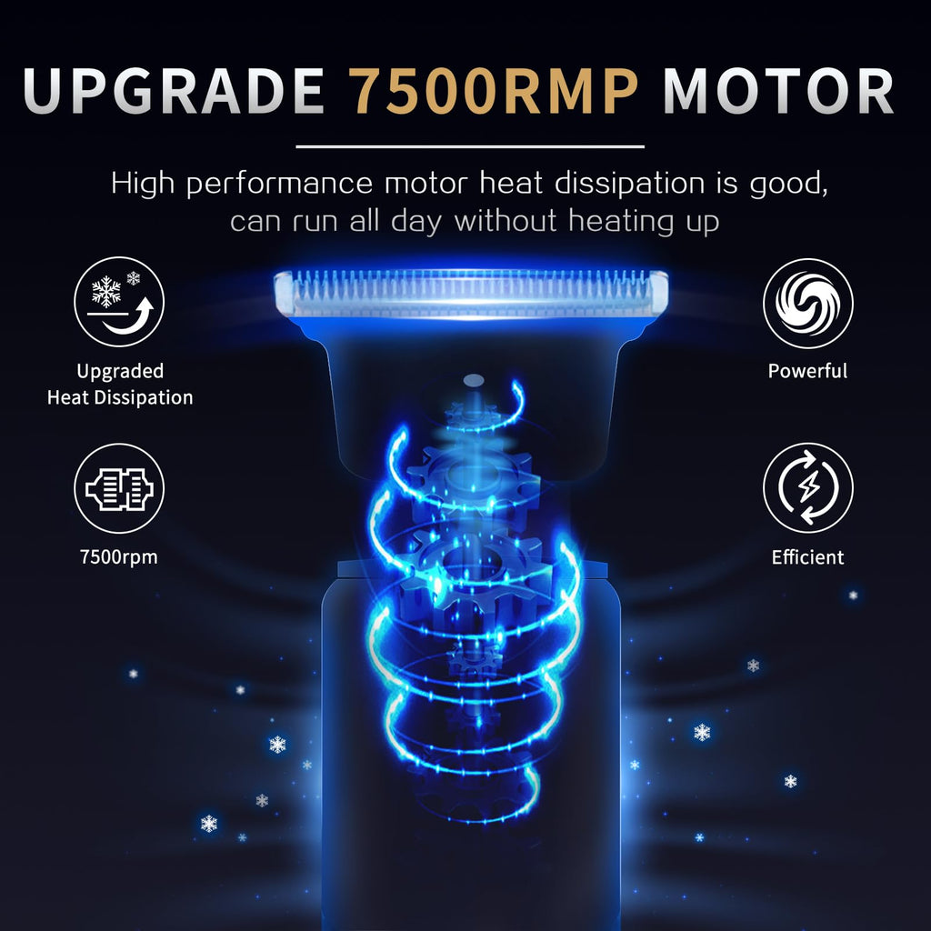 Ufree Beard Trimmer for Men, T-Blade Hair Clipper, Zero Gap Edger with LCD