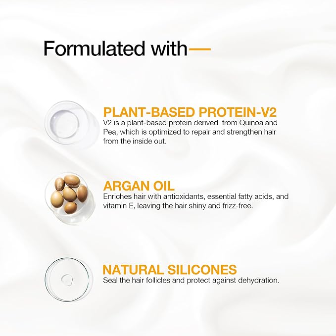GK HAIR - Hair Oil Serum 1.69 Oz - Smooth Frizz Control & Shine Enhancement - Dry, Frizzy, Damaged & Dull Hair - Argan Oil Hair Serum with Plant Based Protein and Natural Silicones Lightweight Finish