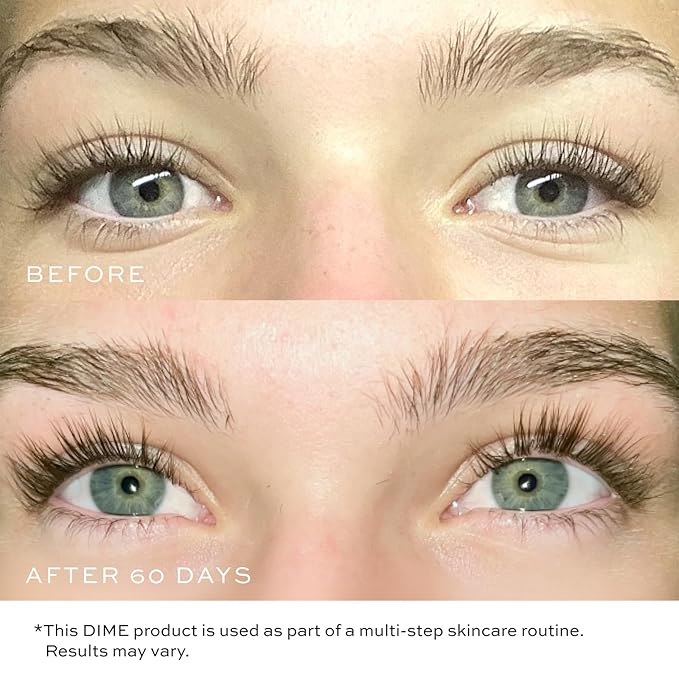 DIME Beauty Eyelash Boost Serum - Lash Growth Serum with Peptides & Amino Acids for Longer, Thicker, Healthier Lashes, Prostaglandin-Free, 0.20 oz / 6 ml