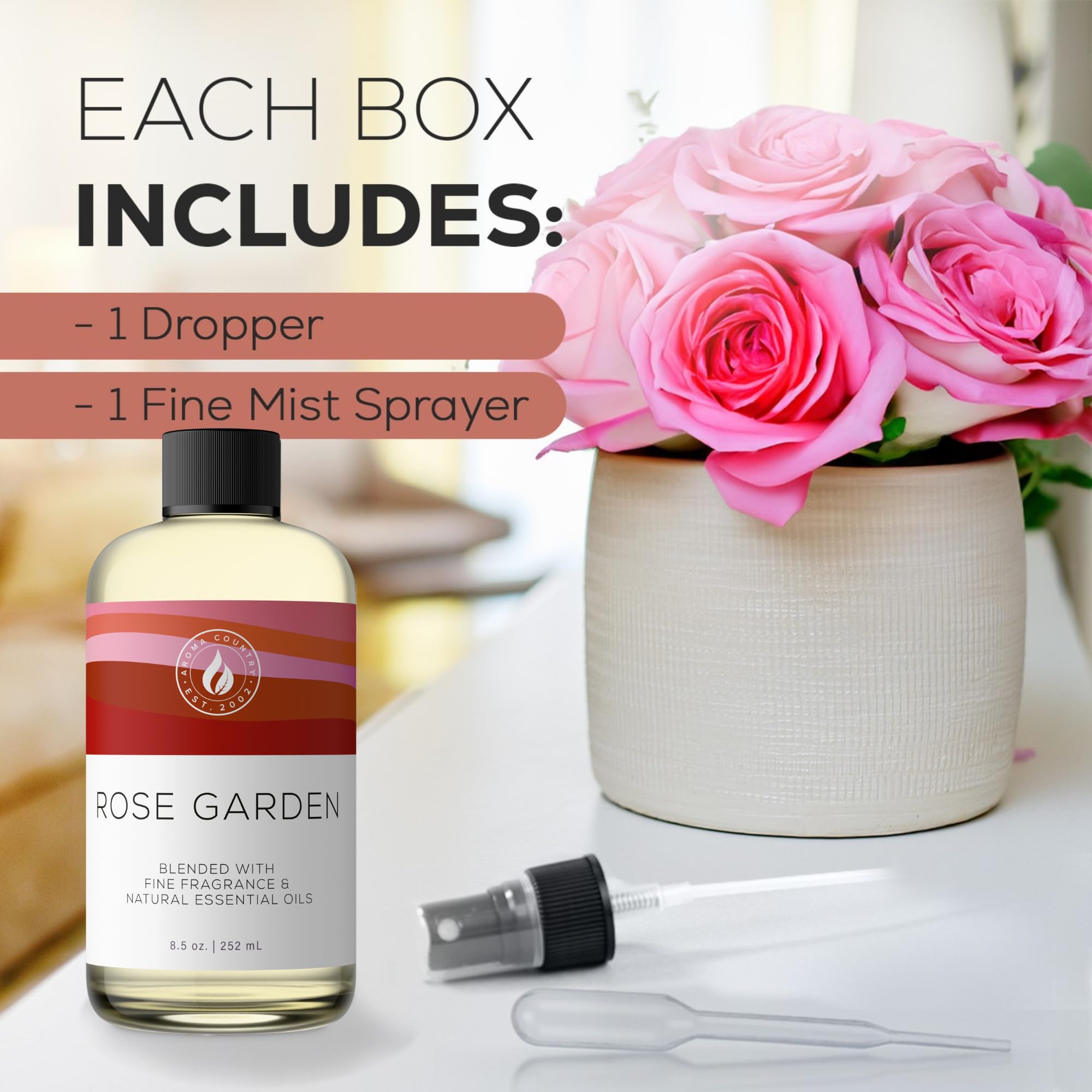 Aroma Country Rose Garden Luxury Diffuser Oil Refill (8.5 Fl Oz)