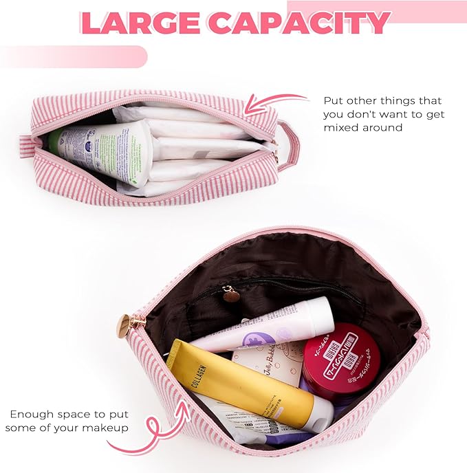 Btffitting Gifts for Teen Girls Women - Birthday Gifts for 10 11 12 13 14 15 16 17 18 Years Old Girl,Makeup Bag Cosmetic Bag,Teacher Gift Trendy Stuff Toiletry Bag - Peach,J