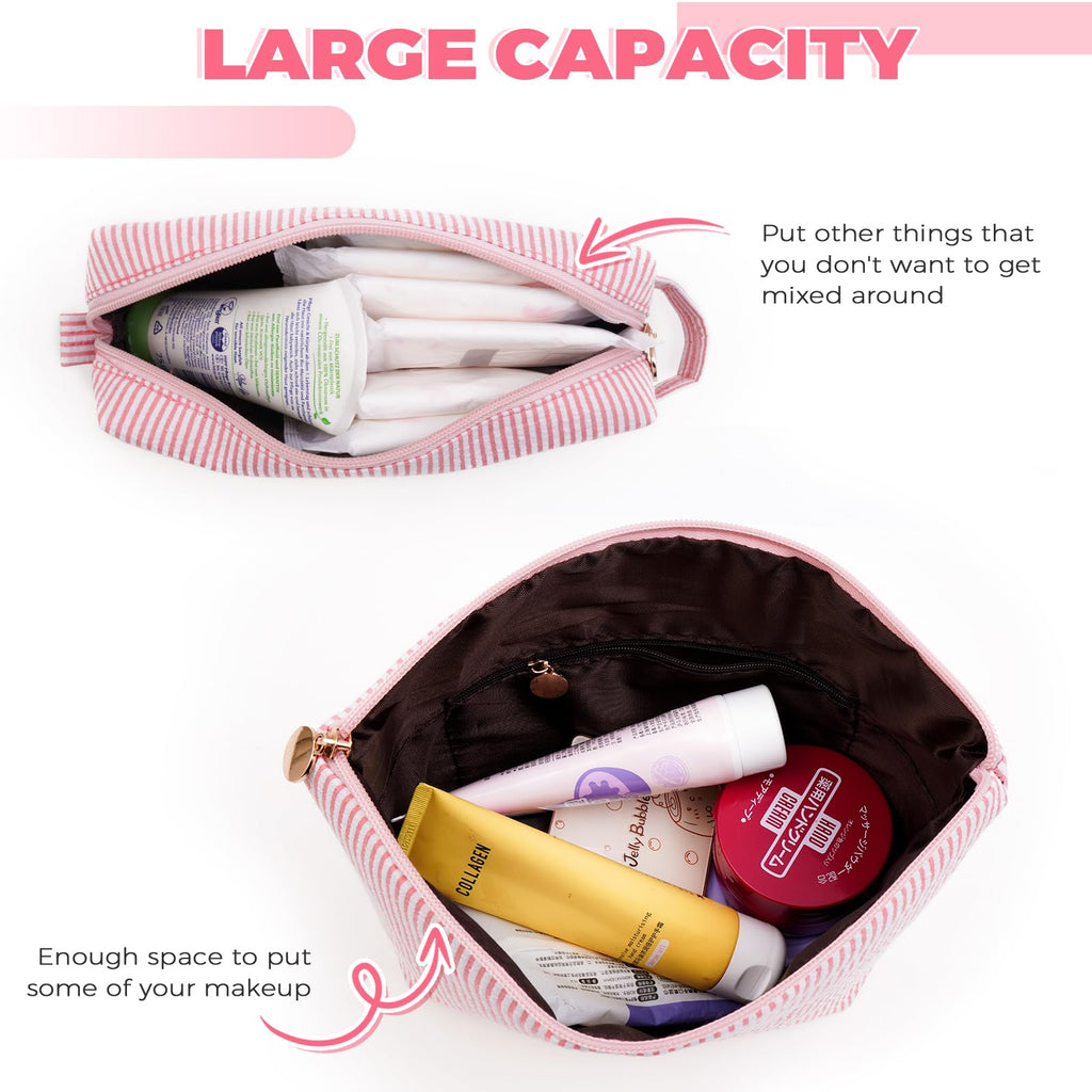 Btffitting Gifts for Teen Girls Women - Birthday Gifts for 10 11 12 13 14 15 16 17 18 Years Old Girl,Makeup Bag Cosmetic Bag,Teacher Gift Trendy Stuff Toiletry Bag - Peach,R
