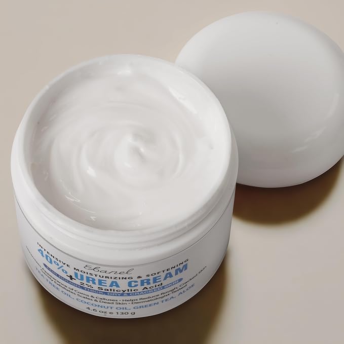 Ebanel Urea Cream 40% plus Salicylic Acid 2% for Dry Cracked Feet Skin, 3PK