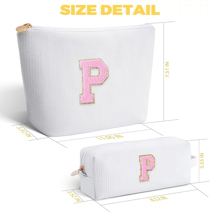 Btffitting Gifts for Teen Girls Women - Birthday Gifts for 10 11 12 13 14 15 16 17 18 Years Old Girl,Makeup Bag Cosmetic Bag,Teacher Gift Trendy Stuff Toiletry Bag - White,P