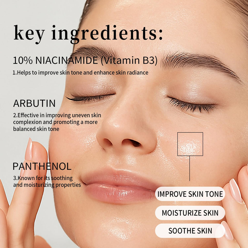 RAZUYEN 10% Niacinamide Serum for face, with Panthenol & Arbutin, 30 ml