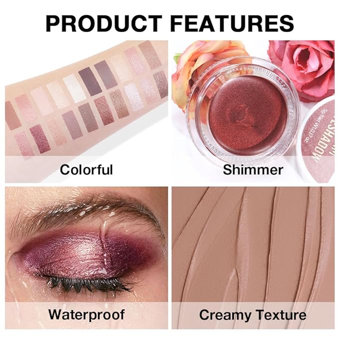 FeiCuiYun Single Cream Nude Brown Matte Eyeshadow Palette Makeup, Natural Single Mini Instant Holographic Eyeshadow For Women, Sombras Crema Para Ojos, Talc, Paraben & Cruelty Free, R03