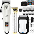 LQT Clippers and Trimmers Set for Men Cordless Professional Hair & Beard Trimmer with Adjustable Lever and Large Battery Capacity, Electric Razor for Men, Ideal for Home Barber Shops