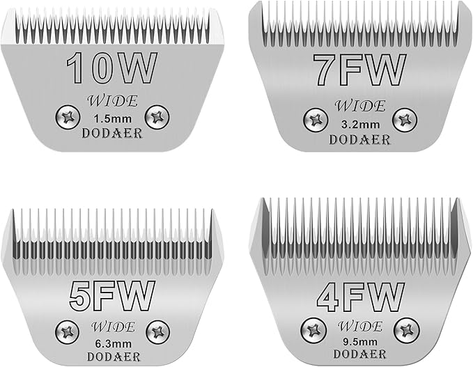 Dog Grooming Wide Blades Set,Compatible with Andis,Oster,Wahl KM10 Clippers