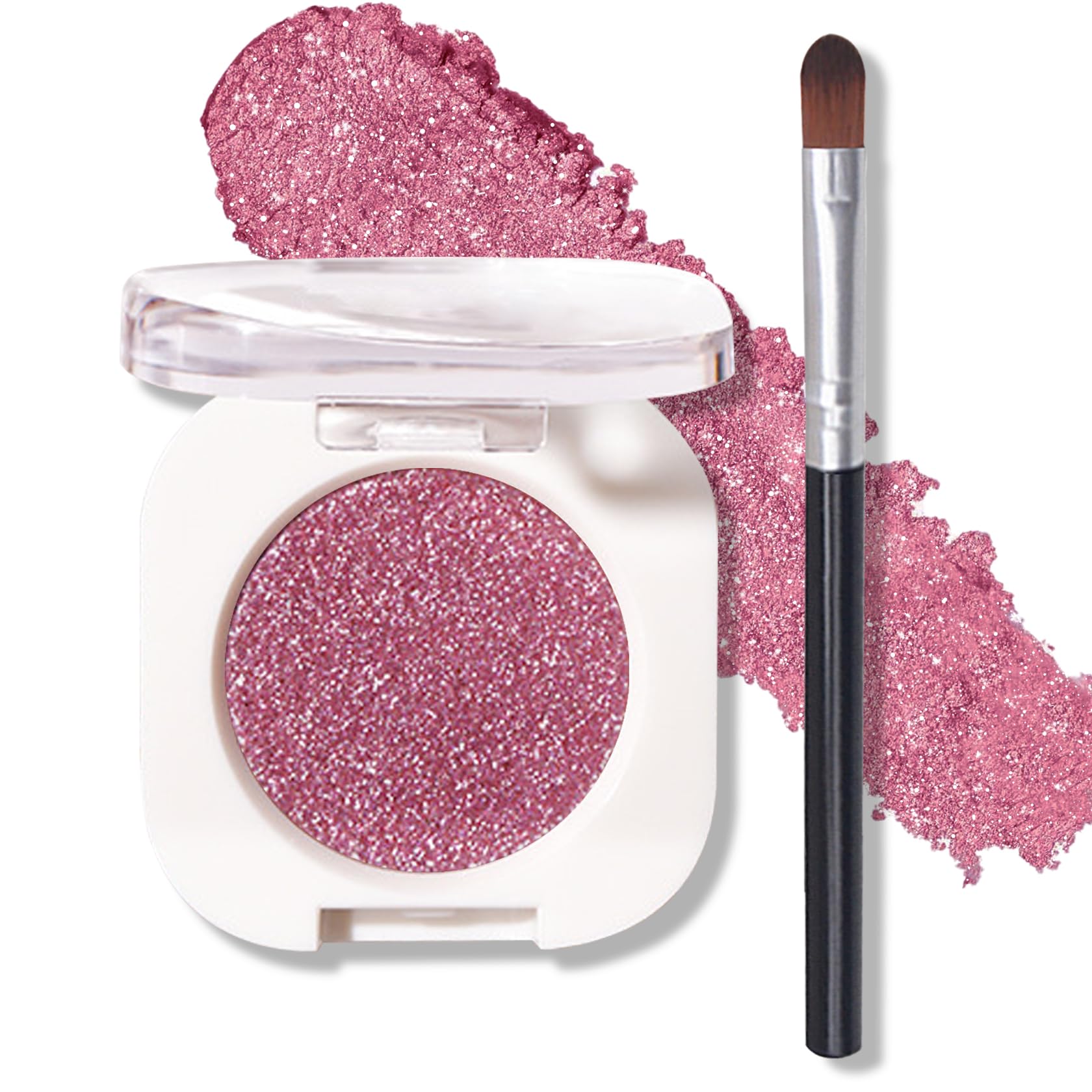 QIUFSSE Glitter Eyeshadow,Bright Purple Single Eyeshadow (08 Glam Rock
