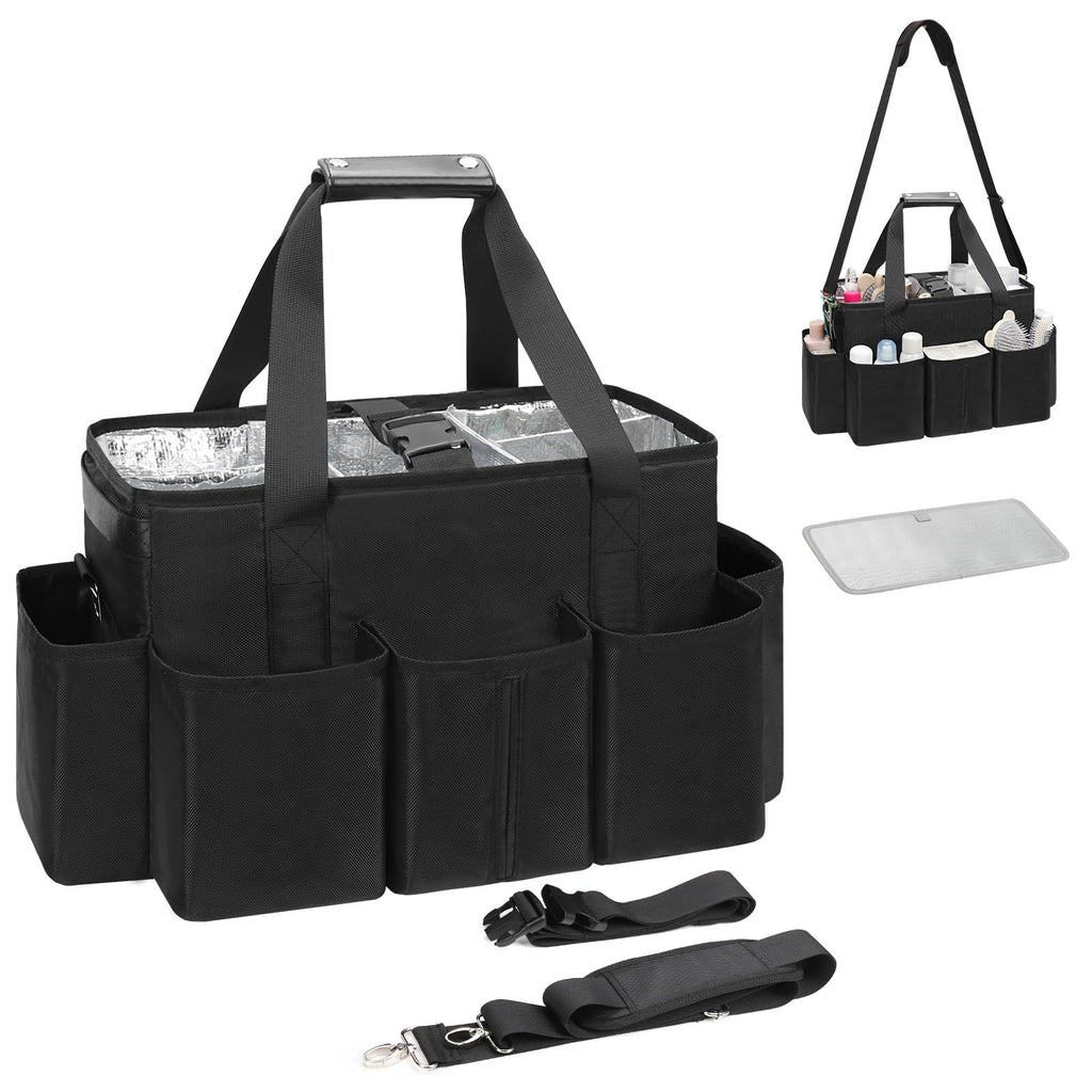 onemoky Hairstylist Traveling Bag, Extra Large Hair Tools Travel Bag, Hair Tool Organizer with Adjustable Dividers and Multi Pockets, Professional Makeup Artist Bag, Hairstylist Must Have
