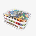 3PCS Clear Hard Shell Zipper Case Large14*12*2in,Travel Toiletry Makeup Bag