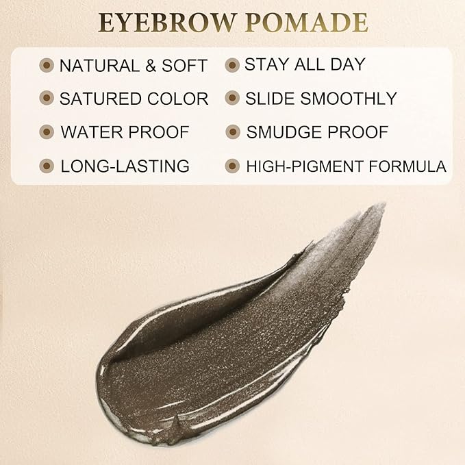 LAVONE Eyebrow Pen Kit, Waterproof Brow Pencil, Pomade, Eyeliner, Ebony