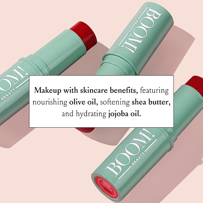 Boomstick Parisian Red - 3-in-1 Cream Blush Stick for Eyes, Lips & Cheek