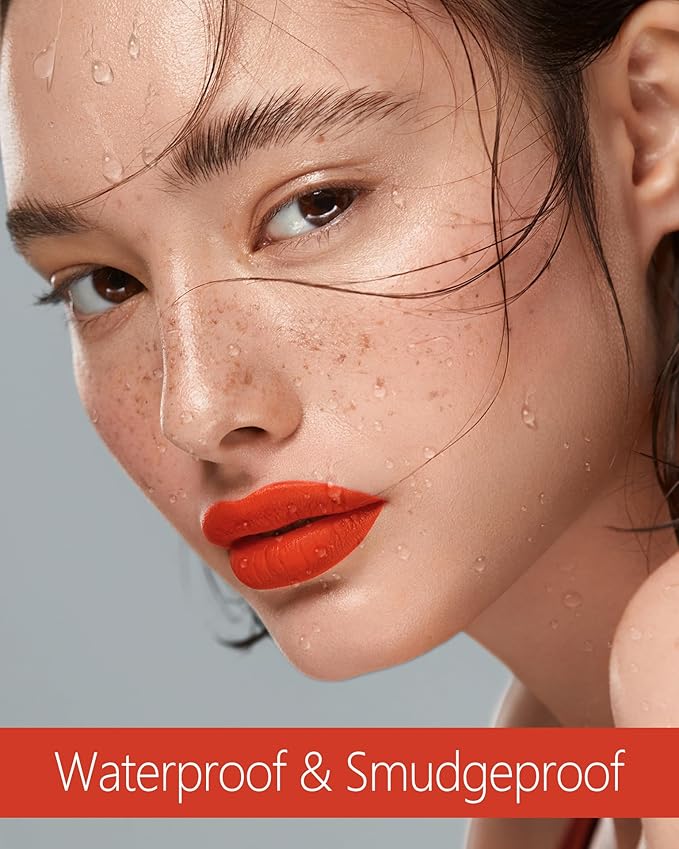 MAKI YIKA Orange Lipstick Matte Liquid for Women ColorStay Long Lasting Lipsticks